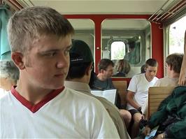 The train journey down the mountain to Grindelwald